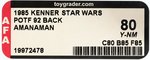 STAR WARS: THE POWER OF THE FORCE - AMANAMAN 92 BACK AFA 80 Y-NM.