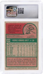 1975 TOPPS #228 GEORGE BRETT (HOF) ROOKIE CARD CSG 8 NM/MINT.