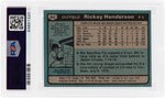 1980 TOPPS #482 RICKEY HENDERSON (HOF) ROOKIE CARD PSA 9 MINT.