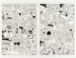 WORLD OF ARCHIE DOUBLE DIGEST #13 COMPLETE COMIC BOOK STORY ORIGINAL ART BY STAN GOLDBERG.