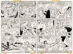 LIFE WITH ARCHIE #197 COMPLETE COMIC BOOK STORY ORIGINAL ART BY STAN GOLDBERG.