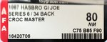 G.I. JOE: A REAL AMERICAN HERO - CROC MASTER SERIES 6/34 BACK AFA 80 NM.