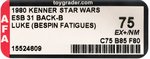 STAR WARS: THE EMPIRE STRIKES BACK - LUKE SKYWALKER (BESPIN FATIGUES) 31 BACK-B AFA 75 EX+/NM.