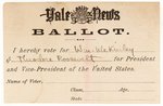 McKINLEY AND ROOSEVELT INKED NAMES ON STRAW POLL "BALLOT" CONDUCTED BY "YALE DAILY NEWS".