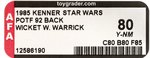 STAR WARS: POWER OF THE FORCE - WICKET W. WARRICK 92 BACK AFA 80 Y-NM.