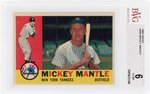 1960 TOPPS #350 MICKEY MANTLE (HOF) BECKETT 6 EX-MT.