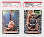 1992-93 STADIUM CLUB MEMBERS ONLY FACTORY CARD SET WITH PSA GRADED JORDAN & SHAQ BEAM TEAM CARDS.