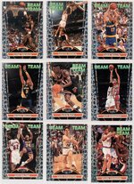 1992-93 STADIUM CLUB MEMBERS ONLY FACTORY CARD SET WITH PSA GRADED JORDAN & SHAQ BEAM TEAM CARDS.