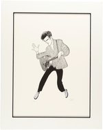 AL HIRSCHFELD "ELVIS PRESLEY, BLUE SUEDE SHOES" SIGNED & NUMBERED LITHOGRAPH.