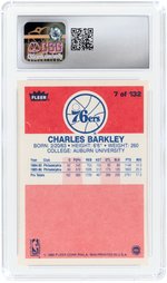 1986-87 FLEER #7 CHARLES BARKLEY (HOF) ROOKIE CARD CSG 8 NM/MINT.