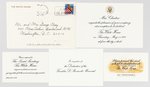 MRS. CLINTON WHITE HOUSE INVITATION TO RECEPTION AND DEDICATION OF F..D.R. MEMORIAL.