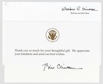 BILL CLINTON POST PRESIDENCY THANK YOU CARD TO APIC MEMBER PHIL ROSS.