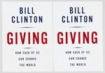 BILL CLINTON POST PRESIDENCY 4 PERSONAL APPEARANCE ITEMS FOR HIS BOOK "GIVING-HOW EACH OF US CAN CHANGE THE WORLD".