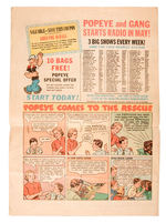 POPEYE/POPSICLE "RADIO GIFT CHRONICLE" PREMIUM PAPER.