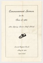 BILL CLINTON 1963 HIGH SCHOOL GRADUATION PROGRAM WITH HIM NAMED AS AN USHER.