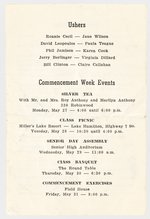 BILL CLINTON 1963 HIGH SCHOOL GRADUATION PROGRAM WITH HIM NAMED AS AN USHER.