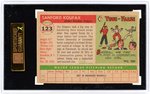 1955 TOPPS #123 SANDY KOUFAX (HOF) ROOKIE CARD SGC 70 EX+ 5.5.