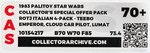 STAR WARS: RETURN OF THE JEDI - ITALIAN TRI-LOGO 4-PACK (TEEBO, EMPEROR, CLOUD CAR PILOT, LUMAT) CAS 70+.