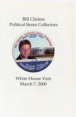 APIC CLINTON CHAPTER MEMBERS SELF PRODUCED PROGRAM FOR THEIR VISIT TO SEE CLINTON IN WHITE HOUSE.