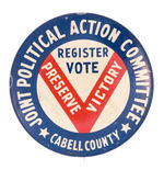 POST WWII "REGISTER/VOTE" BUTTON.