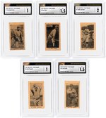 1927 YORK CARAMEL TYPE 1 (E210) NEAR SET WITH 29 HALL OF FAME MEMBER CARDS ALL CSG GRADED.