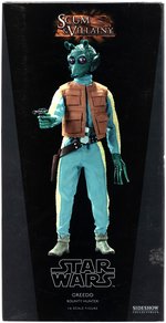 SIDESHOW SCUM AND VILLAINY GREEDO (BOUNTY HUNTER) 1/6 SCALE FIGURE IN BOX.