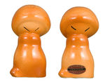 "FANTASIA" MUSHROOM SALT & PEPPER SET BY AMERICAN POTTERY.