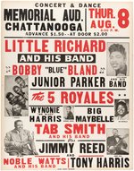 LITTLE RICHARD 1957 R&B, ROCK 'N' ROLL CHATTANOOGA, TENNESSEE CONCERT POSTER.