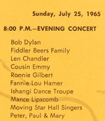 NEWPORT FOLK FESTIVAL ARCHIVE INCLUDING 1965 DYLAN GOES ELECTRIC TICKET BROCHURE.