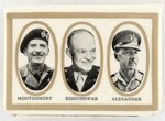 WORLD WAR II CELLULOID-WRAPPED MATCHBOX HOLDER WITH NATIONAL & MILITARY LEADERS