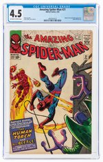 AMAZING SPIDER-MAN #21 FEBRUARY 1965 CGC 4.5 VG+.