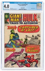 TALES TO ASTONISH #61 NOVEMBER 1964 CGC 4.0 VG (UK PRICE VARIANT).