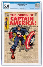 CAPTAIN AMERICA #109 JANUARY 1969 CGC 5.0 VG/FINE.