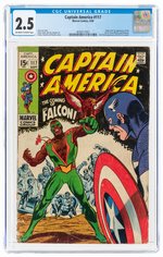 CAPTAIN AMERICA #117 SEPTEMBER 1969 CGC 2.5 GOOD + (FIRST FALCON).