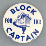 "BLOCK CAPTAIN FOR IKE" CARTOON.