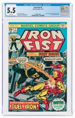 IRON FIST #1 NOVEMBER 1975 CGC 5.5 FINE-.