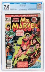 MS. MARVEL #1 JANUARY 1977 CGC 7.0 FINE/VF (FIRST CAROL DANVERS AS MS. MARVEL).