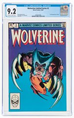 WOLVERINE LIMITED SERIES #2 OCTOBER 1982 CGC 9.2 NM-.