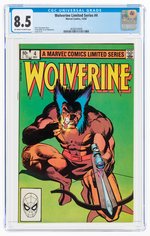 WOLVERINE LIMITED SERIES #4 DECEMBER 1982 CGC 8.5 VF+.