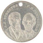 STREETER & CUNNINGHAM 1888 UNION LABOR PARTY SCARCE JUGATE MEDAL.