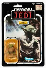 STAR WARS: RETURN OF THE JEDI - YODA BROWN SNAKE 77 BACK-A CARDED ACTION FIGURE.