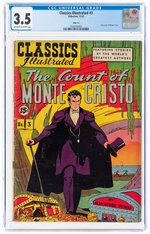 CLASSICS ILLUSTRATED #3 HRN 113 NOVEMBER 1953 CGC 3.5 GOOD/VG.