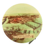 JAMESTOWN EXPOSITION REAL PHOTO SEPIA TINTED TAPE MEASURE.