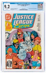 JUSTICE LEAGUE EUROPE #1 APRIL 1989 CGC 9.2 NM-.