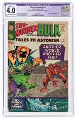 TALES TO ASTONISH #73 NOVEMBER 1965 CGC RESTORED 4.0 SLIGHT (C-1) VG.