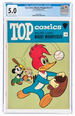 TOP COMICS #1 JULY 1967 CGC 5.0 VG/FINE (WOODY WOODPECKER).