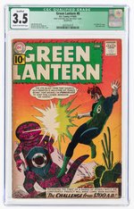 GREEN LANTERN VOL. 2 #8 SEPTEMBER-OCTOBER 1961 CGC QUALIFIED 3.5 VG-.