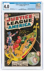 JUSTICE LEAGUE OF AMERICA #3 FEBRUARY-MARCH 1961 CGC 4.0 VG.