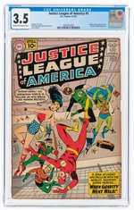 JUSTICE LEAGUE OF AMERICA #5 JUNE-JULY 1961 CGC 3.5 VG- (FIRST DOCTOR DESTINY).