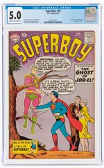 SUPERBOY #78 JANUARY 1960 CGC 5.0 VG/FINE.